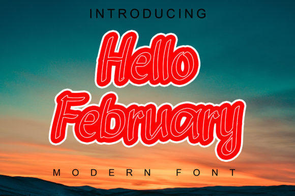 Hello February Font for Handmade Creations