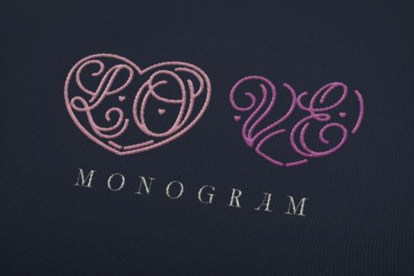 Lo-Ve Monogram: A Charming Display Font for Handmade Creations