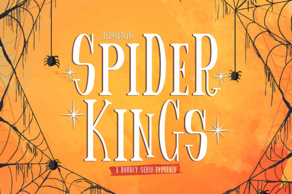 Spider King Font for Handmade and Commercial Craft Projects